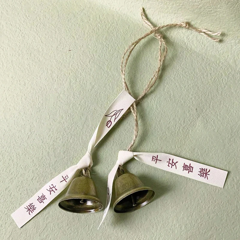 DIY手工风铃创意祝福38mm古铜色复古铜铃铛宠物饰品汽车开门挂件
