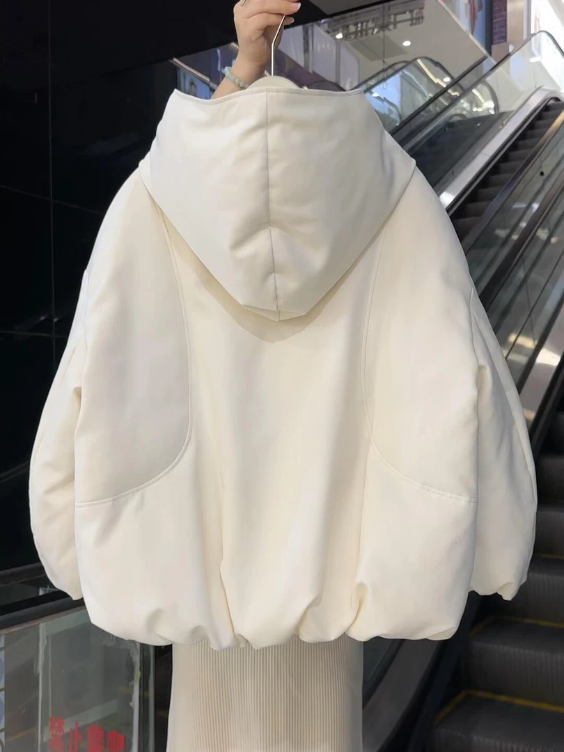 显瘦时尚百搭外套女秋冬慵懒风宽松气质加厚开衫棉服休闲外穿X