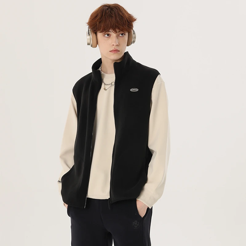 男款！进口双面奥粒~防寒保暖毛毛衣加厚外穿马甲