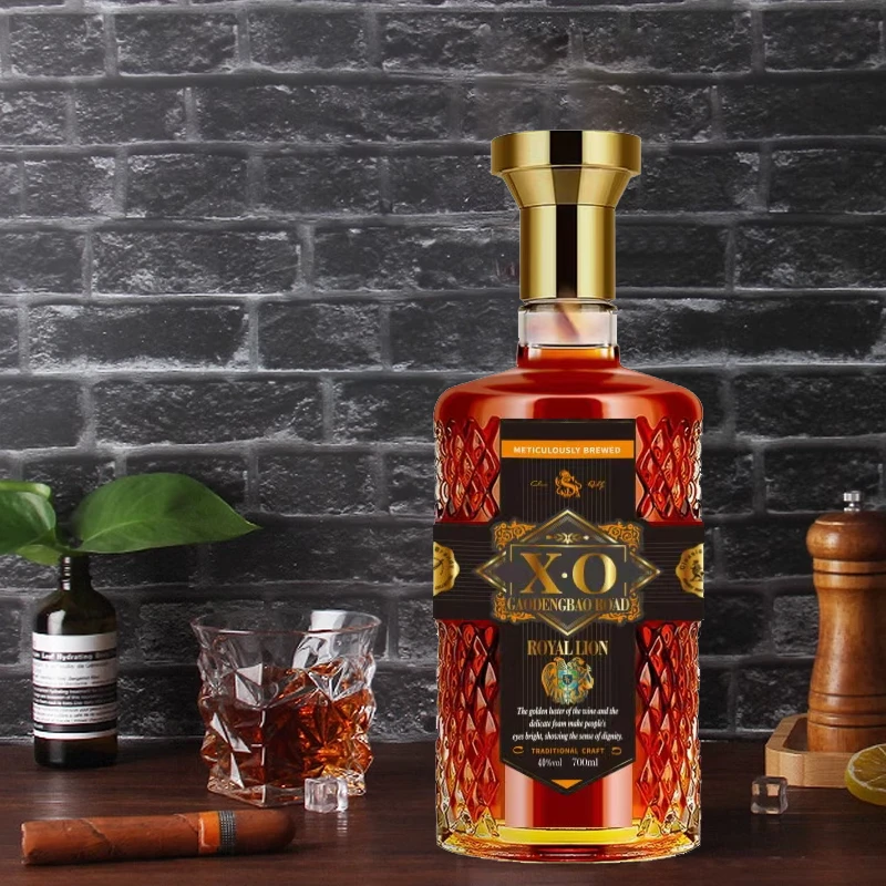 中国生产皇家雄狮菠萝瓶XO白兰地40度700ml洋酒庆典聚会送礼酒