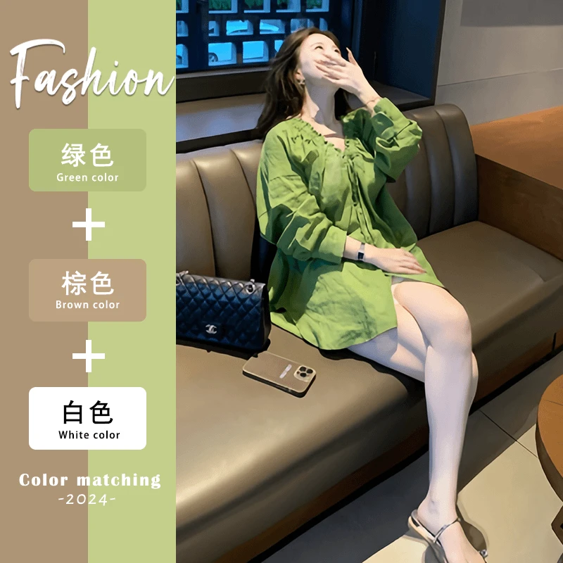2024早秋新款慵懒风chic独特漂亮穿搭盐系冷淡风独特绝美小套装女