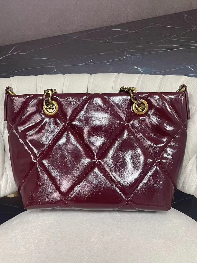 姝宴真皮女包油蜡红色10733