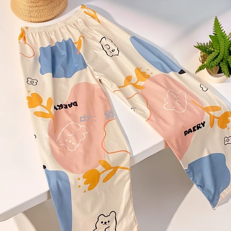 睡裤女夏可外穿可爱薄款学生党网红款家居裤遛弯裤防蚊裤休闲卡通