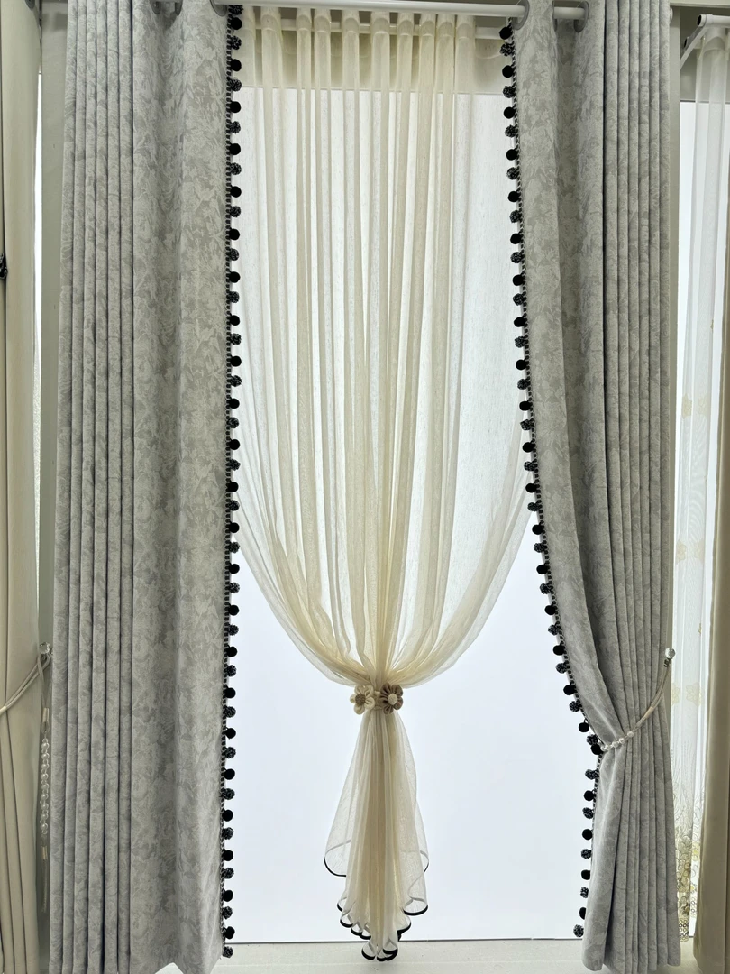 唐顿庄园复古轻法式新款加厚雪尼尔客厅阳台卧室飘窗高档成品窗帘