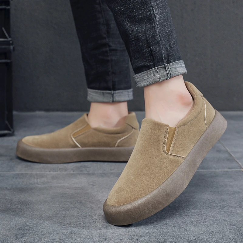 爆款男鞋复古百搭洋气男新款小众懒人一脚蹬休闲鞋子男潮鞋L789