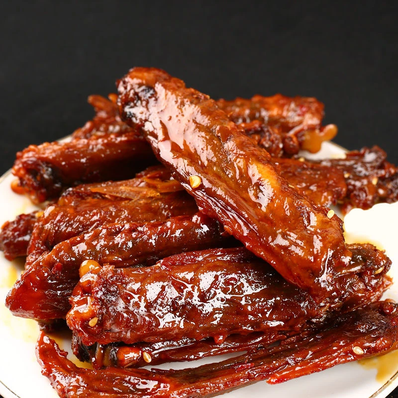 晏老板的麻辣湖南爆辣香辣鸭翅现卤开袋即食解馋卤味熟食新鲜开胃