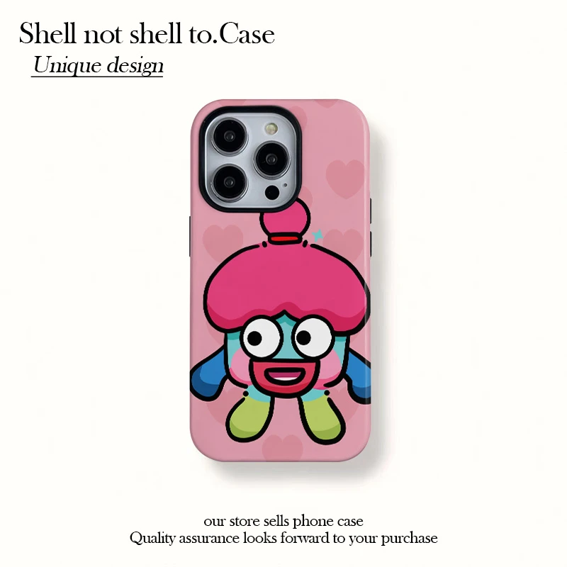 卡通表情磁吸菲林二合一适用苹果16/15pro手机壳14/13/12保护套11