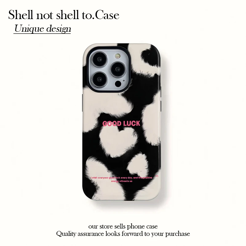 个性白爱心磁吸菲林二合一适用苹果16/15pro手机壳14高级感13/12x