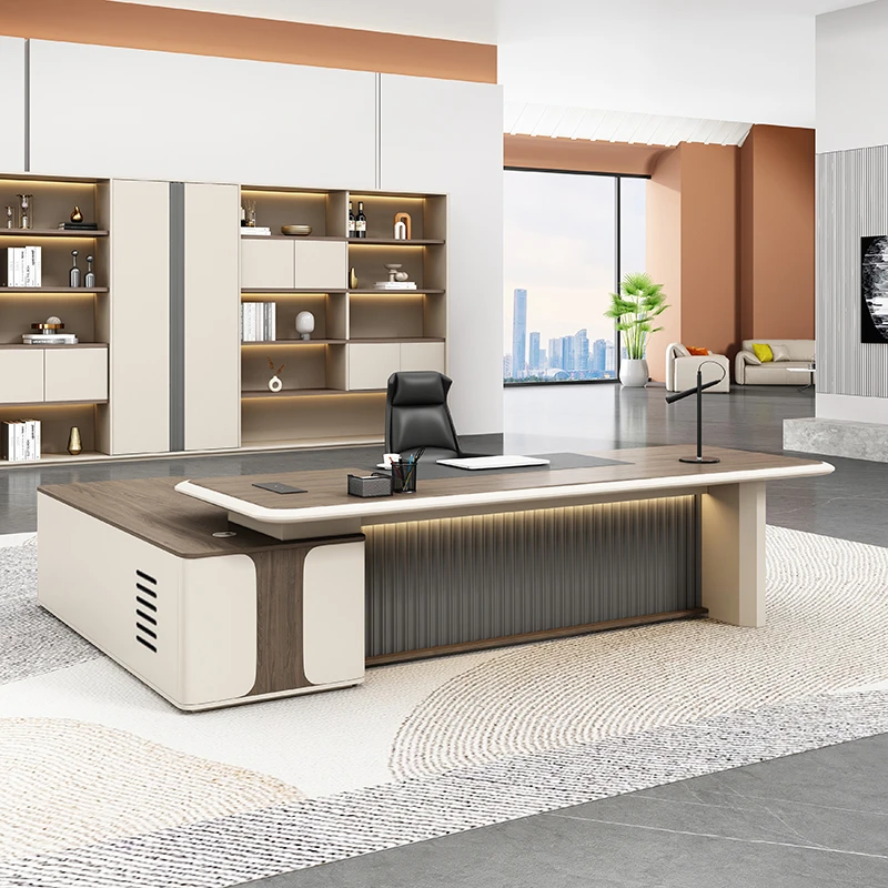 简约现代老板桌轻奢创意大气总裁桌大班台经理主管桌办公室桌椅