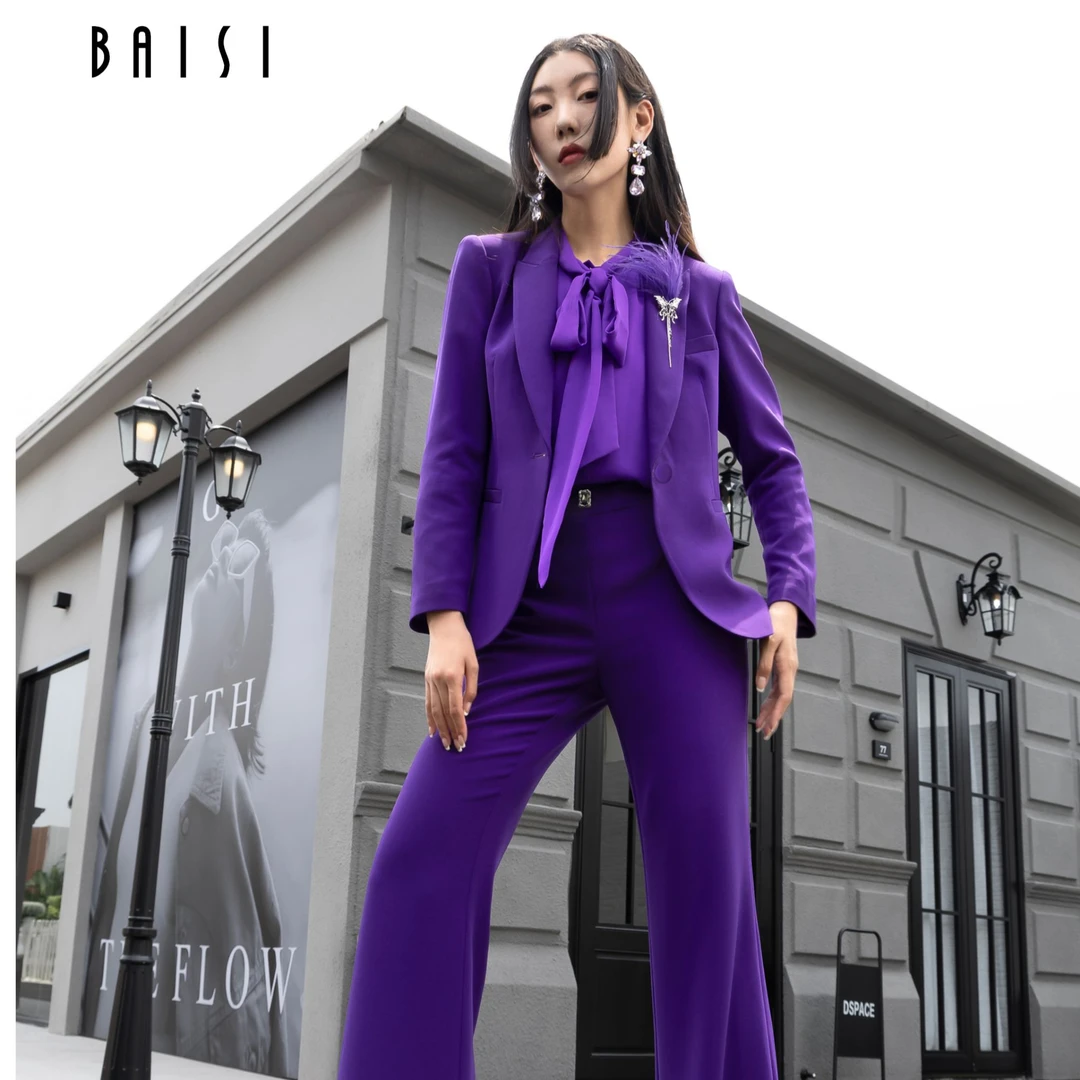 BAISI百丝气质西装AABG409223P1紫