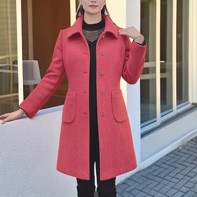 【娜魅女装】冬季新款气质洋气百搭显瘦夹棉时尚高端减龄大衣外套