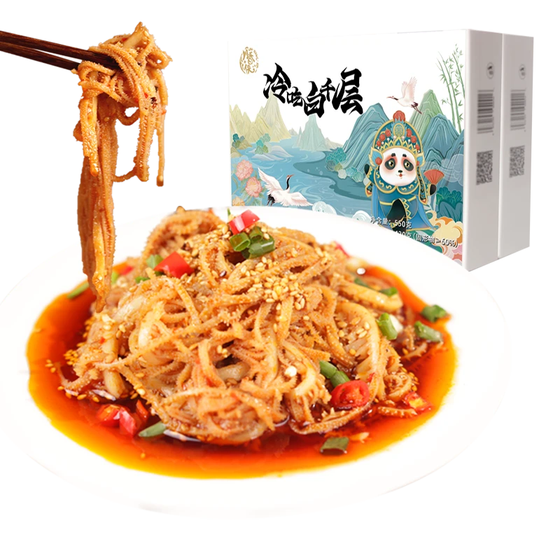 川香侠冷吃千层肚鲜嫩川香红油口味550g*2盒