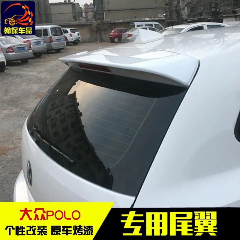 02-18款新老款大众波罗尾翼专用改装POLO免打孔带烤漆运动尾翼
