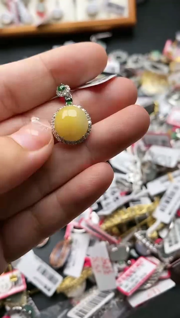 【闪购商品】翡翠颈饰银S925镶嵌555555 9