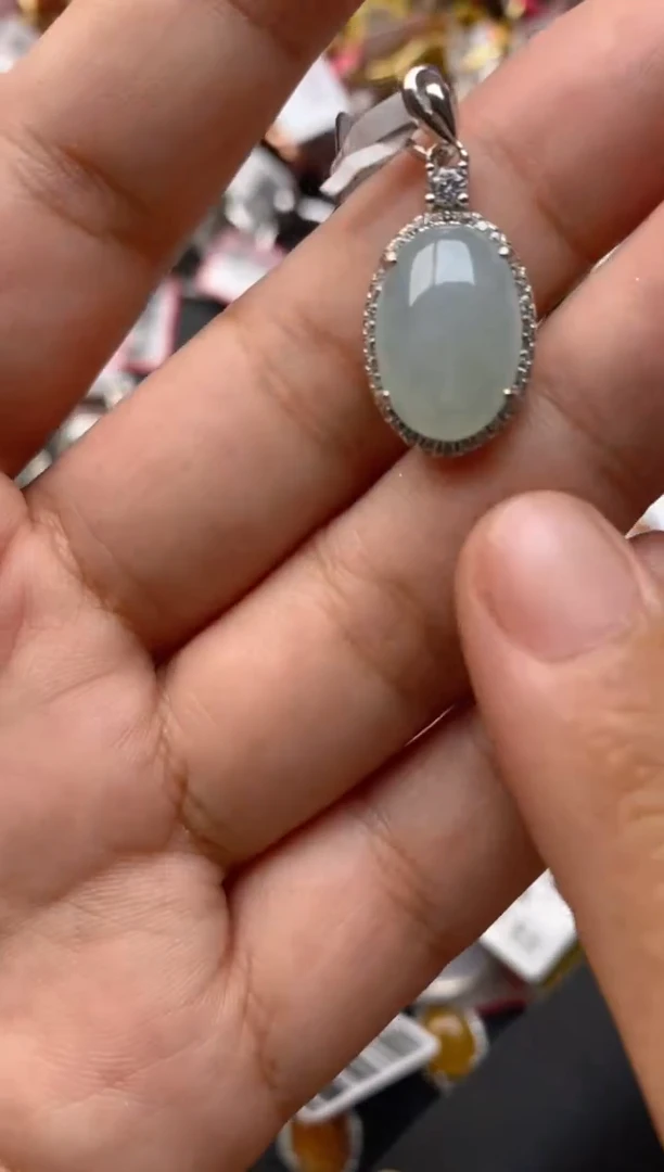 【闪购商品】翡翠颈饰银S925镶嵌33333 8