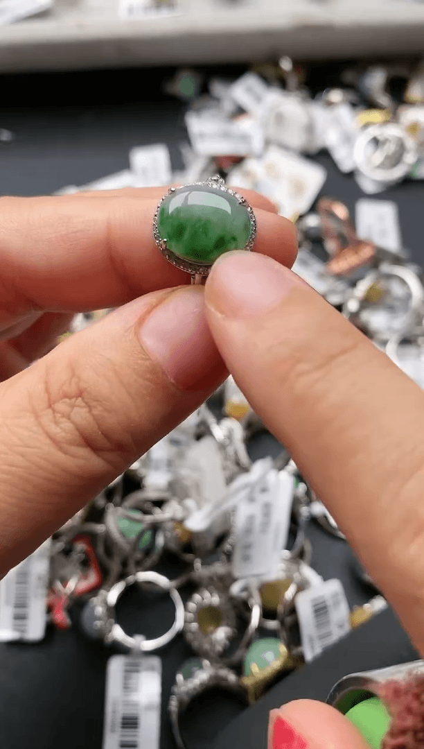 【闪购商品】翡翠颈饰银S925镶嵌44444     4