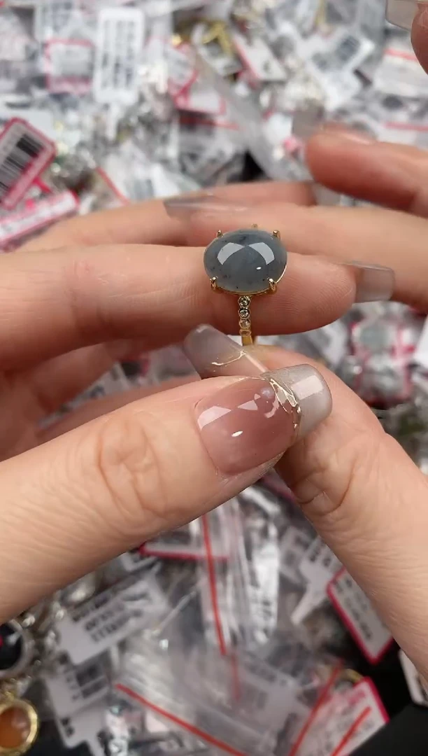 【闪购商品】翡翠戒指银S925镶嵌777777   1