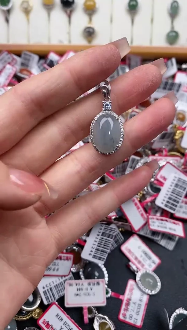 【闪购商品】翡翠戒指银S925镶嵌0000    7