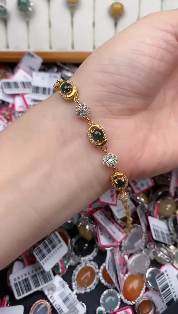 【闪购商品】翡翠戒指银S925镶嵌999999   4