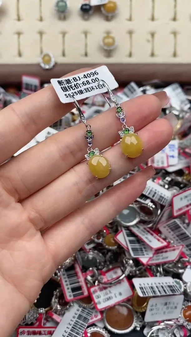 【闪购商品】翡翠戒指银S925镶嵌8888888 4