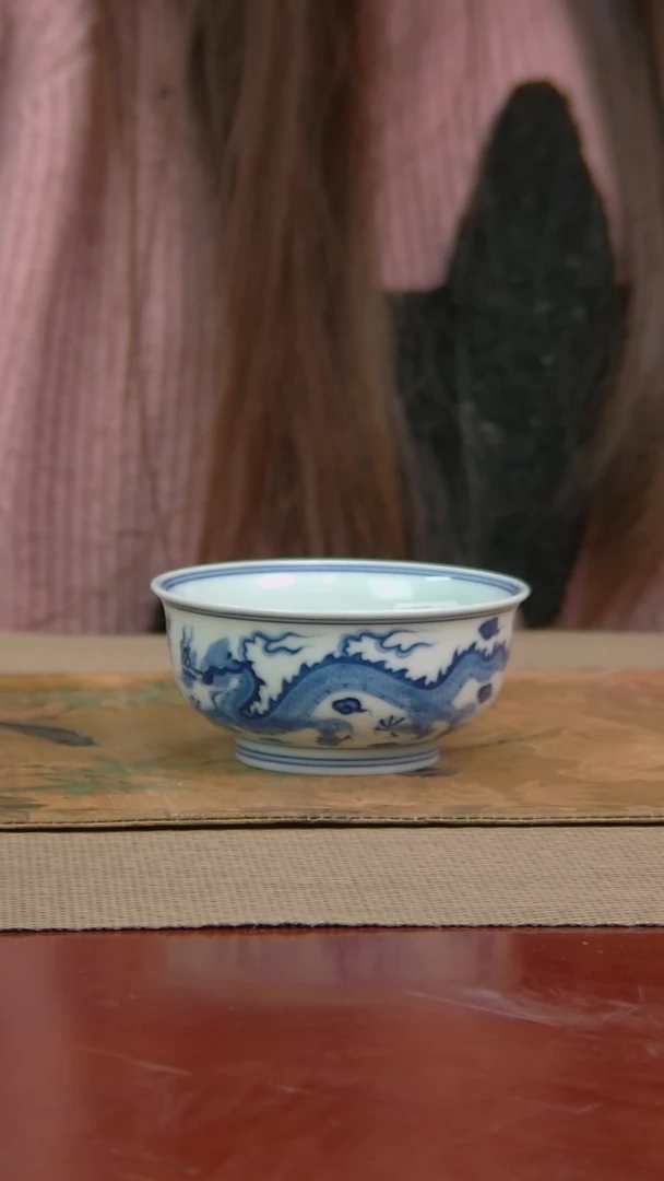 【闪购商品】景德镇手工手绘龙纹炉式杯