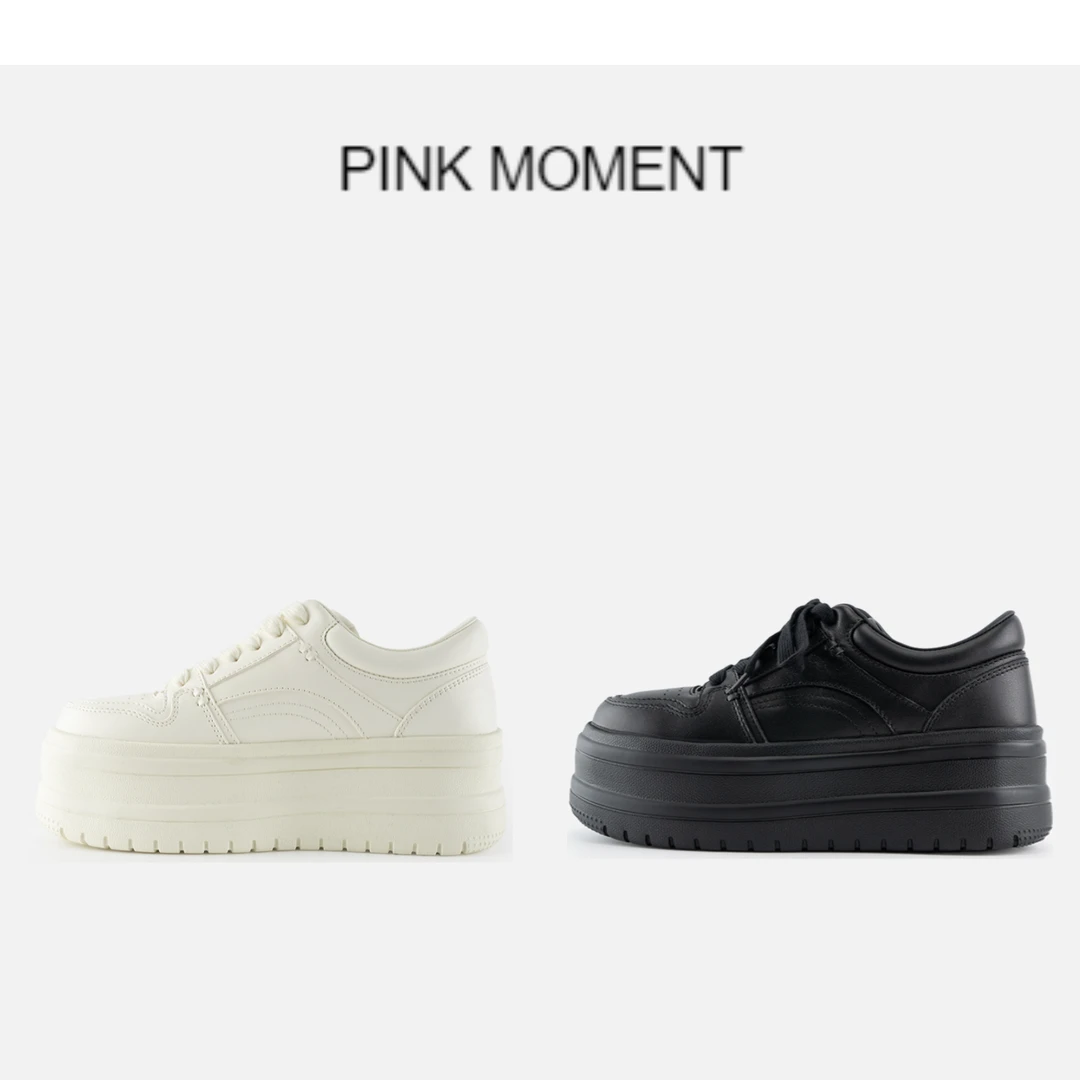 PM “漫游白日梦” 韩系休闲运动风显高小白鞋 NC1C0024（跟高：6CM）