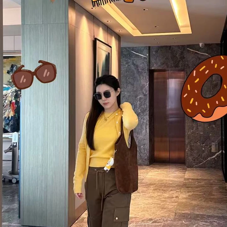 PM “秋野雏菊” 初秋奶乎芝士黄长袖开衫 NC1C0032