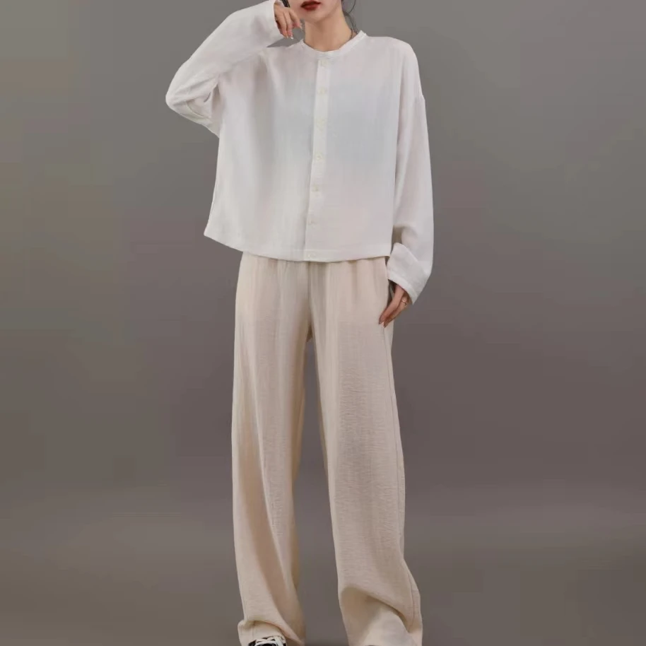 no退no换【亚麻国风】夏季新款女士休闲简约高级衬衣G389-C117