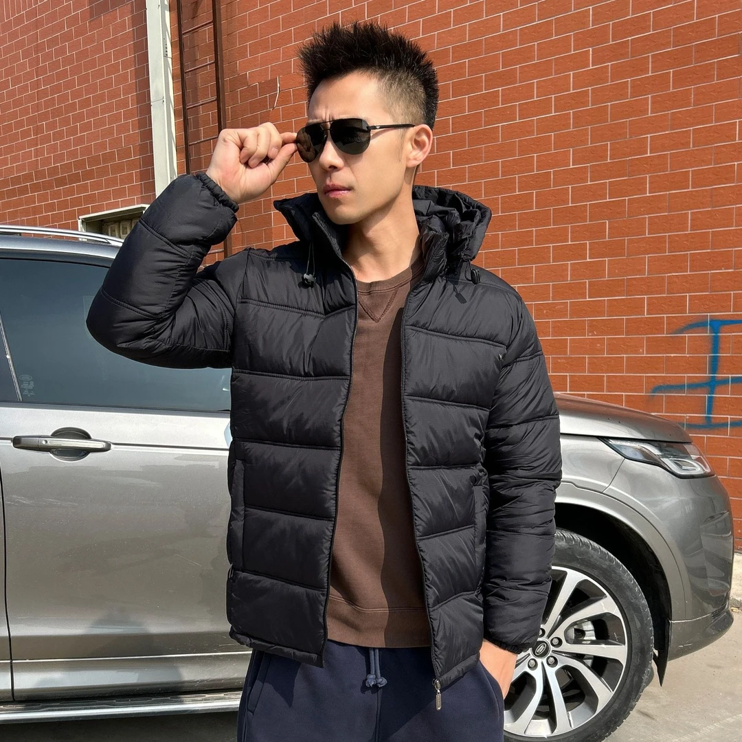 冬季男士加厚棉服防风棉衣休闲连帽保暖立领防风棉衣时尚潮流六