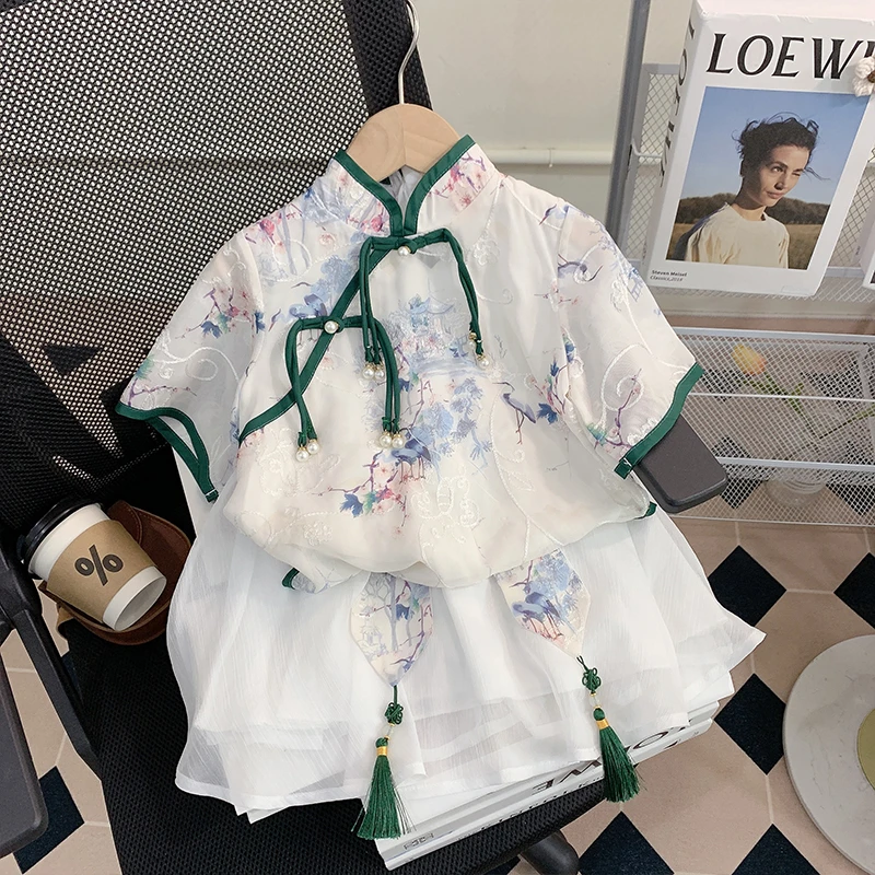 【米家原创】汉服女童套装夏装2025新款小童唐装夏季儿童国风两件套