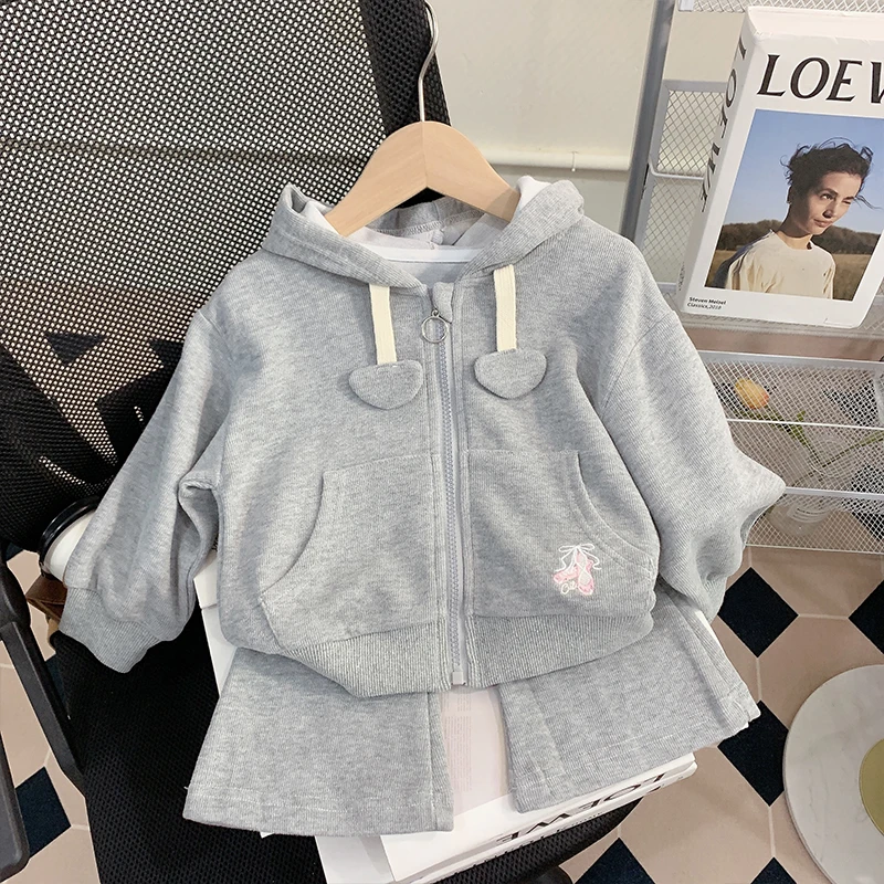 【米家原创】女童套装秋装2025新款洋气外套喇叭裤两件套宝宝春秋