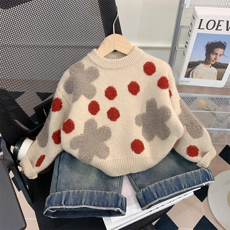 【米家原创】女童毛衣秋冬款2025新款洋气套头针织衫毛线上衣冬季