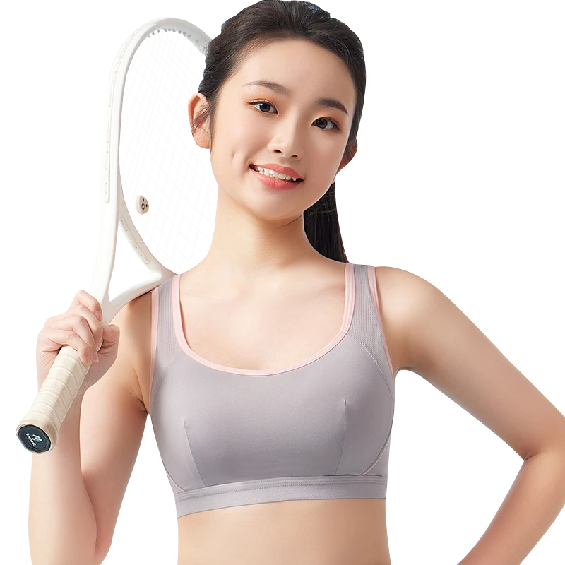 秋冬学生运动背心初高中生定型纯棉内衣发育期少女速干文胸12-18