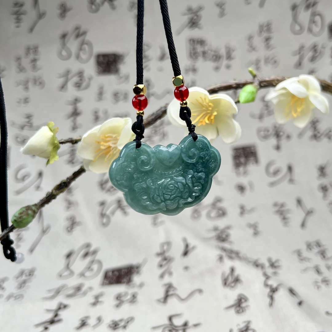 1193每人限购一单（多样性发1件）天然A货正宗翡翠招财玉平安锁