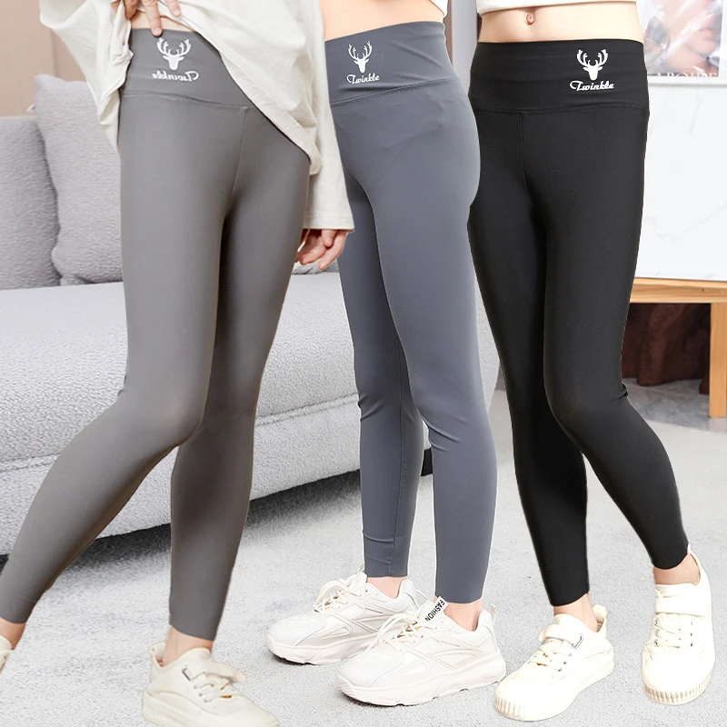 2024春季新款女童芭比裤小女孩弹力打底裤学生高腰百搭薄款长裤