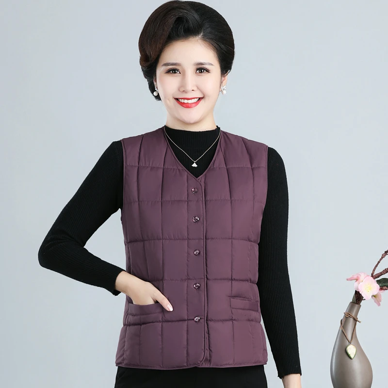 中老年大码棉马甲女秋冬季轻便保暖内胆背心奶奶装加肥加大棉坎肩