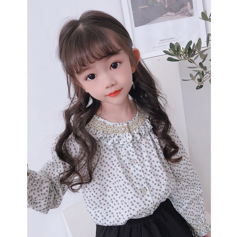 女童碎花衬衫DM527
