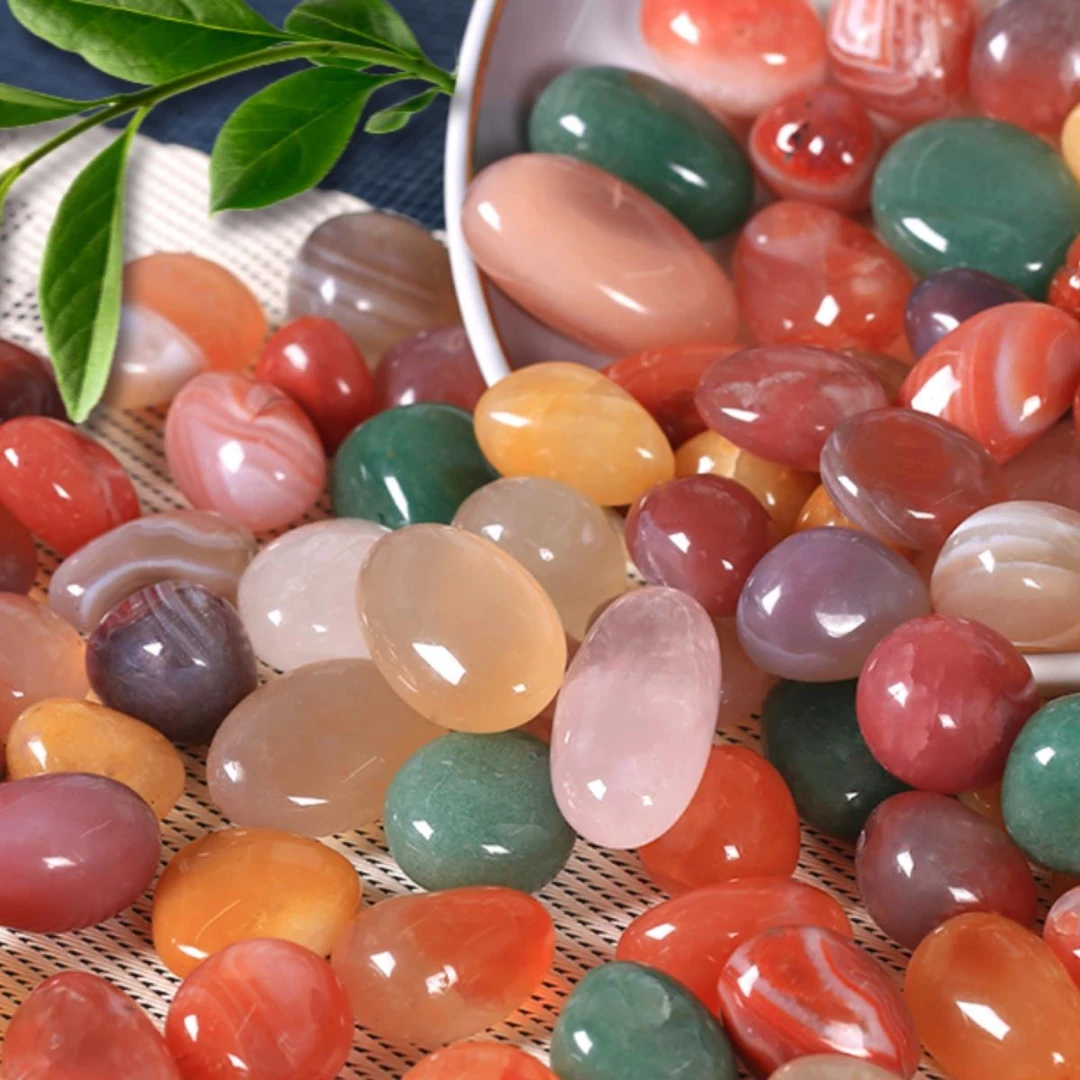 南京雨花石原石天然鹅卵石鱼缸造景多肉铺面水培装饰花盆栽五彩石