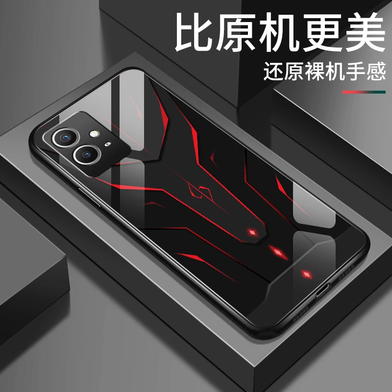 vivoy32手机壳y33s新款钢化玻璃壳y10高级y35m硬壳简约机甲镜面y3
