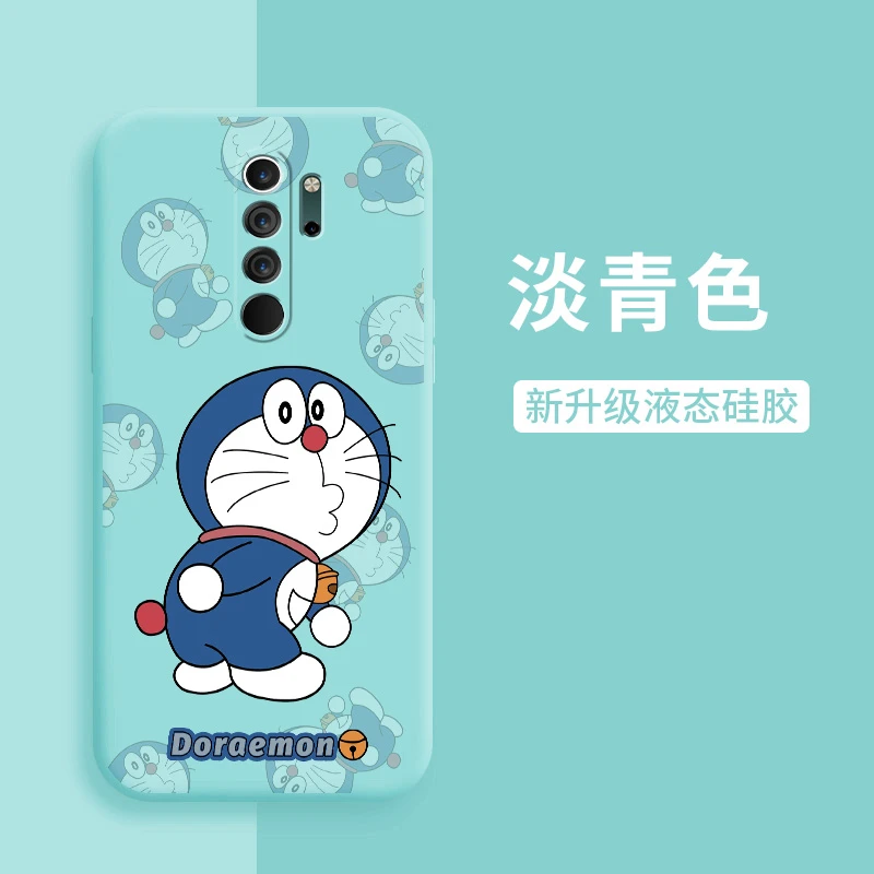 小叮当猫小米红米note8手机壳新款note8pro液态硅胶Redmi全包保护