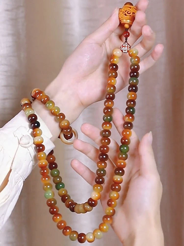手工DIY天然菩提9×12敦煌苹果珠佛珠捻佛手指绕（散珠）