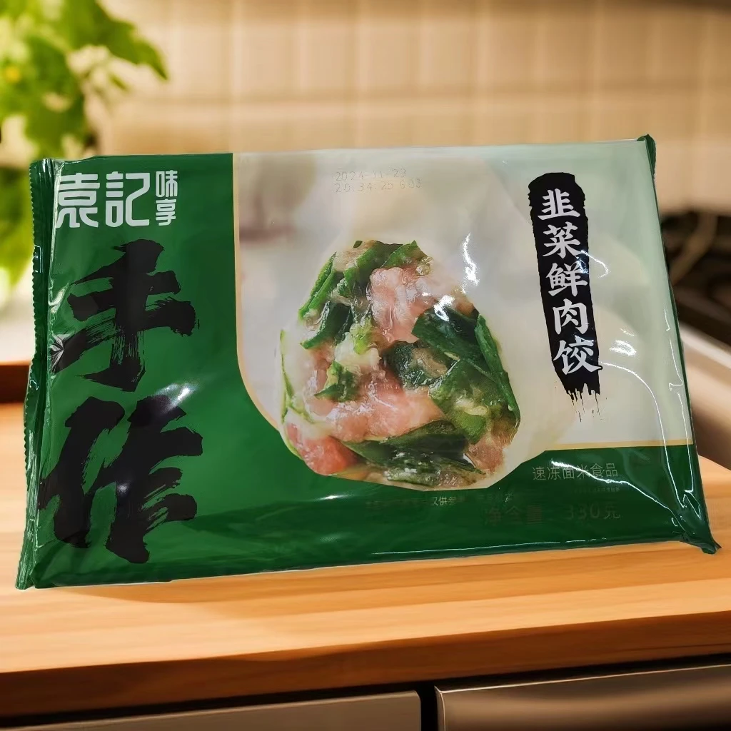袁记韭菜鲜肉饺330g