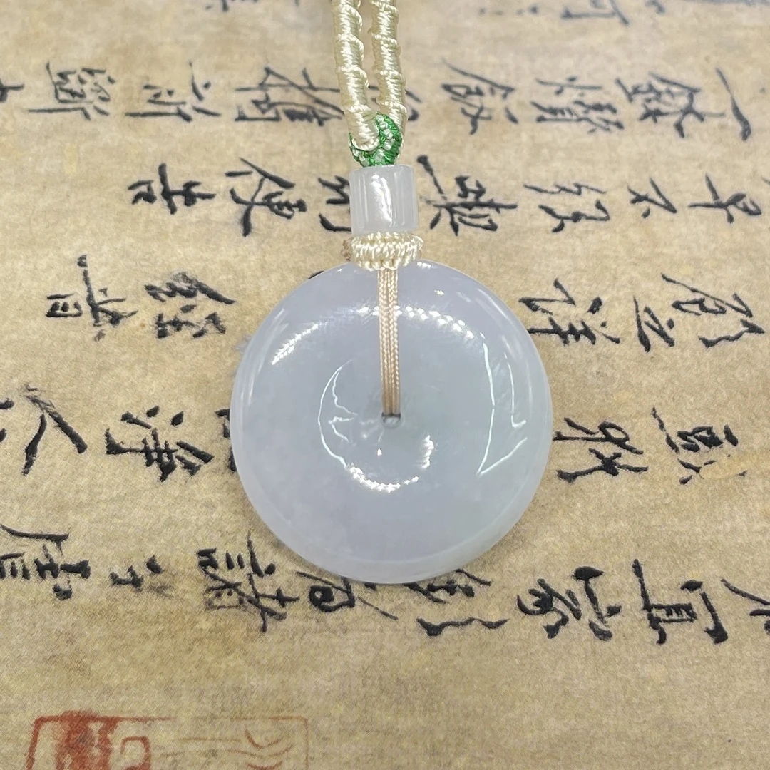 JMB18-01  天然缅甸A货翡翠  平安扣