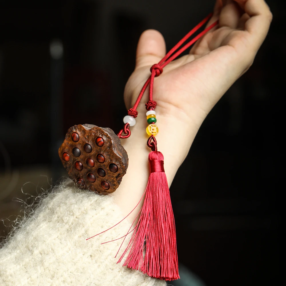 【原木】越南富森红土莲蓬文玩收藏实木把玩手把件