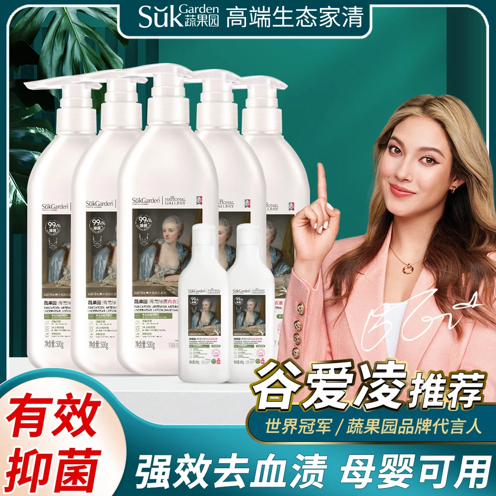 【陈三废专属】蔬果园青蒿除菌内衣洗衣液500g深层抑菌洗衣液家庭装
