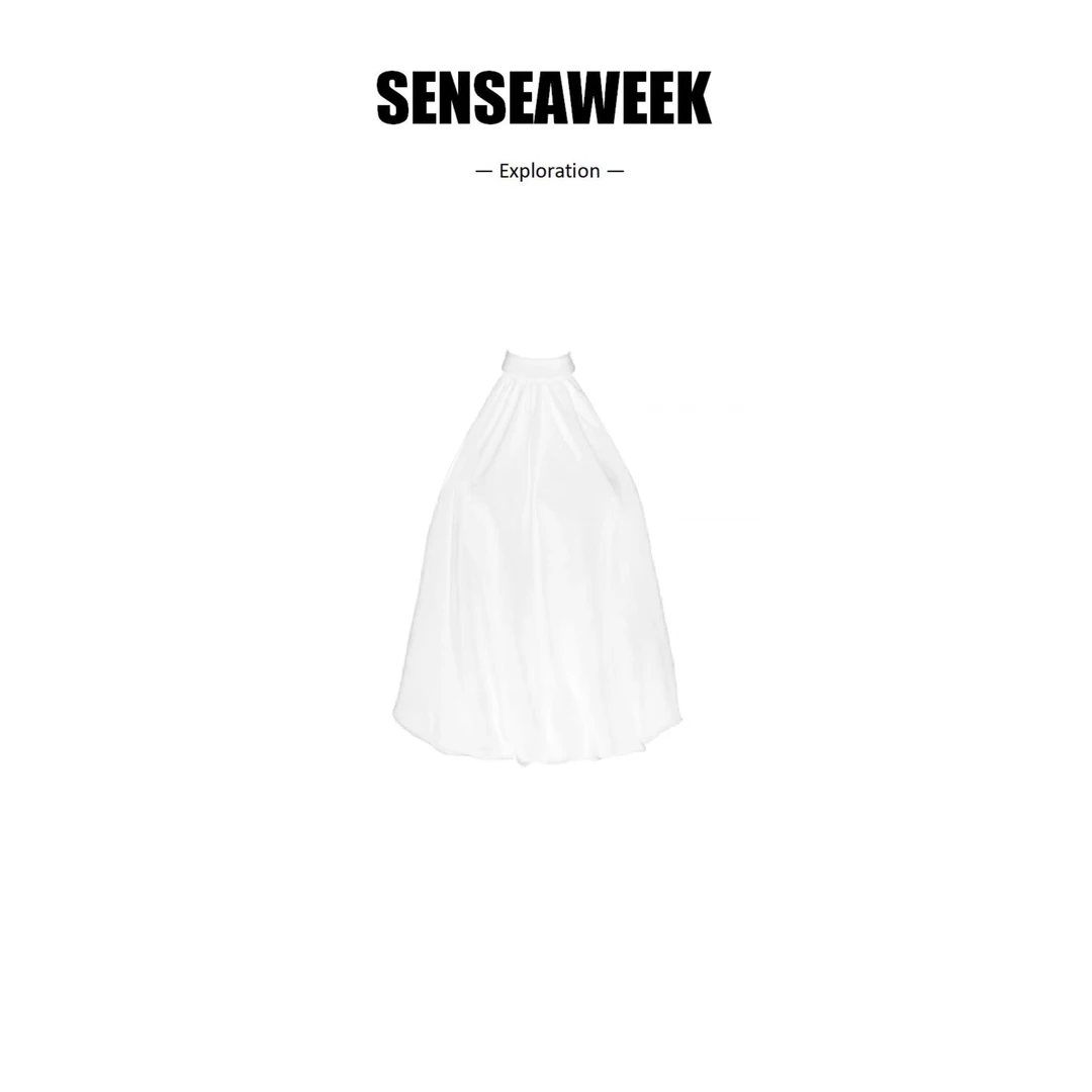 【SSS买手店】SENSEAWEEK挂脖度假感花苞上衣吊带