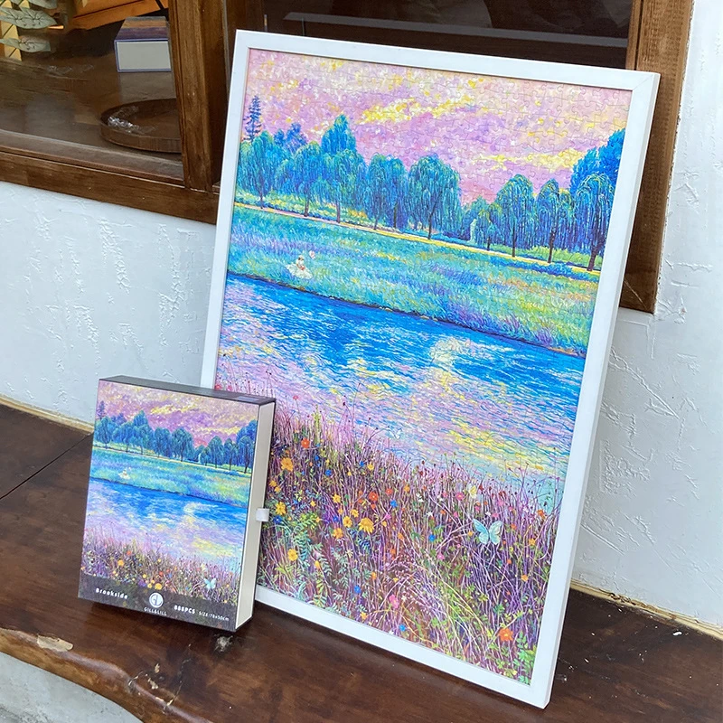 GILL&LILL拼图1000片成人版溪畔888片治愈系地狱高难度拼图玩具