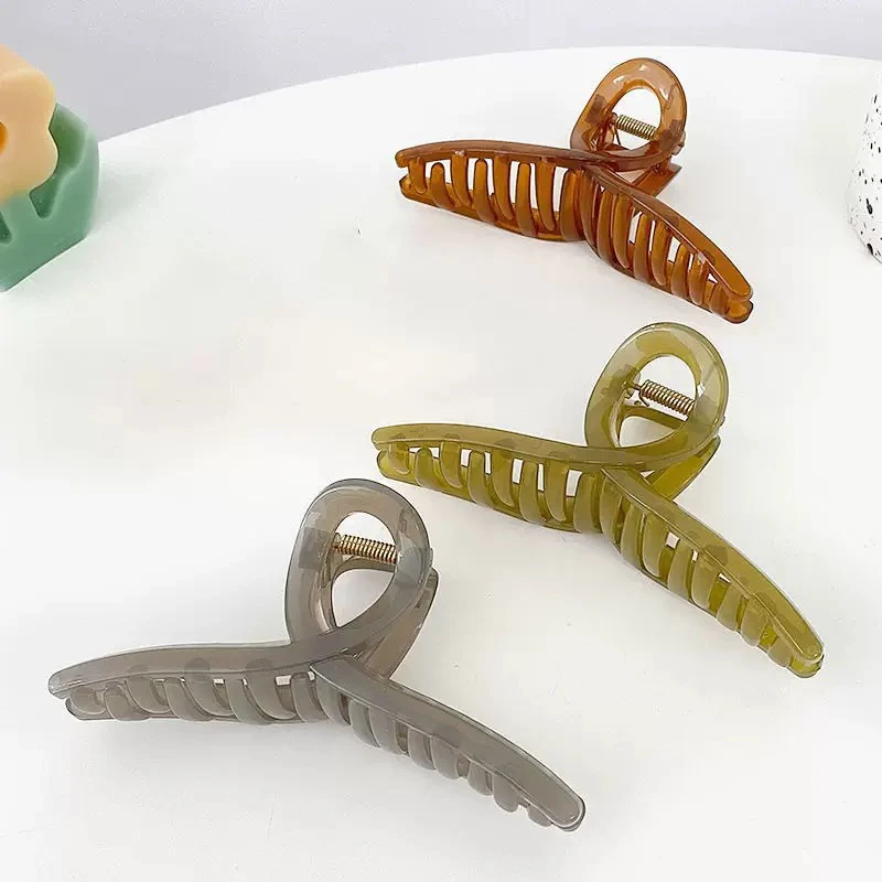 二单发三时尚大号亚克力抓夹韩国风鲨鱼夹发饰盘发头饰