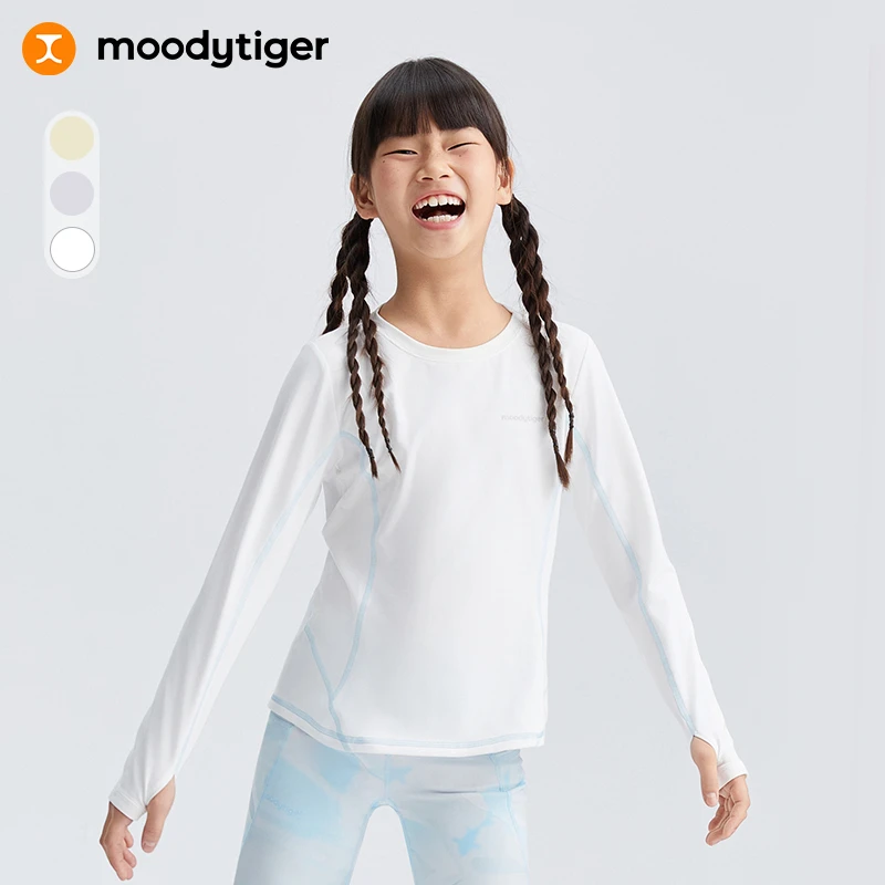 【会员专享】moodytiger女童T恤25户外运动透气舒适Fusion长袖T恤