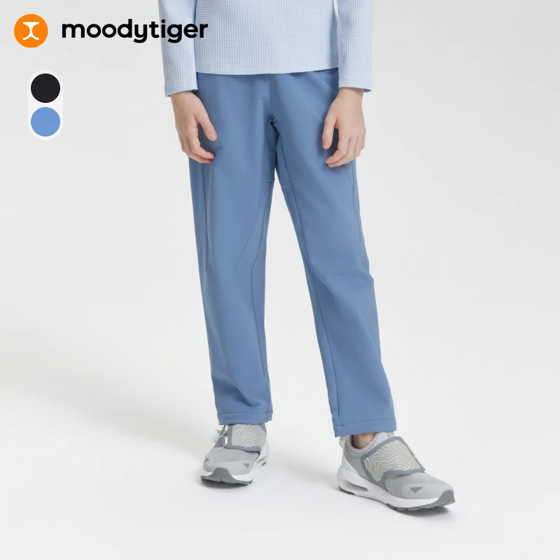 moodytiger冬款廓形保暖男童运动长裤休闲裤【H】